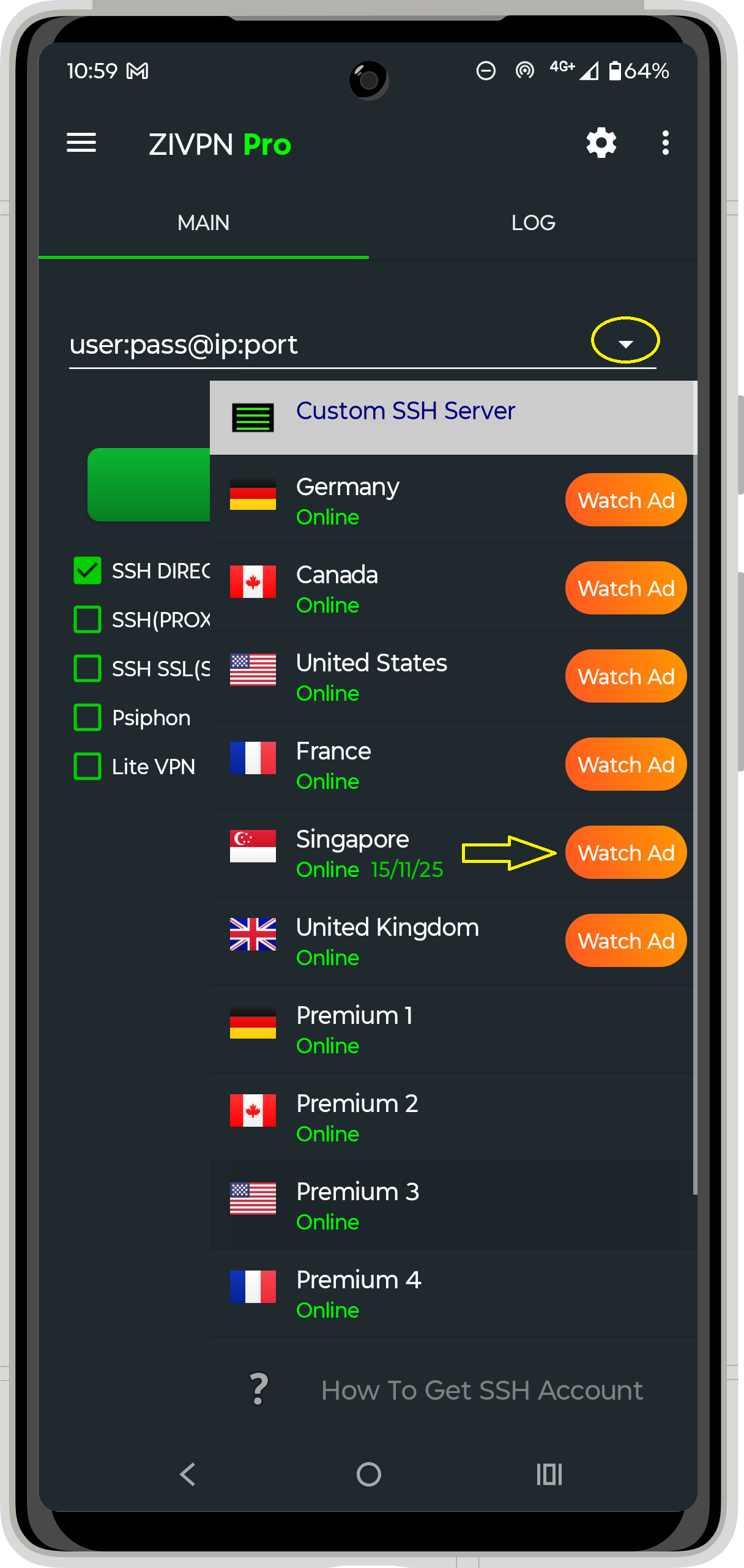 Free SSH Account Setup Step 1